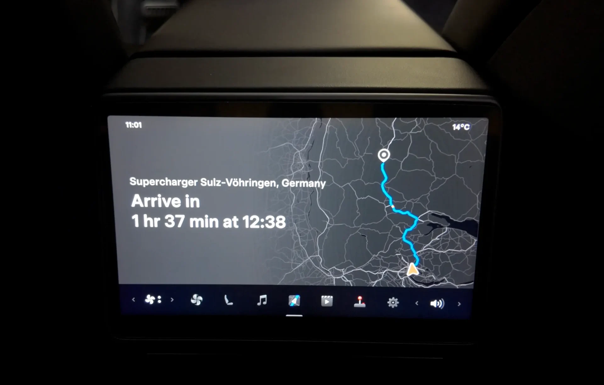 Rear screen interactive map