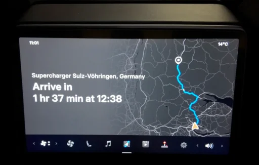 Rear screen interactive map
