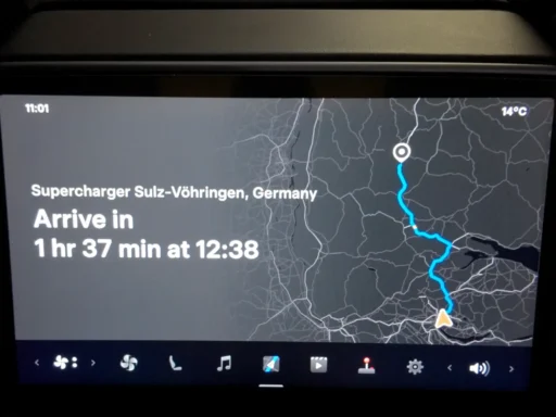 Rear screen interactive map