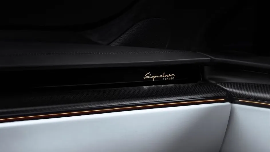 Signature dash badging and unique edition numbering