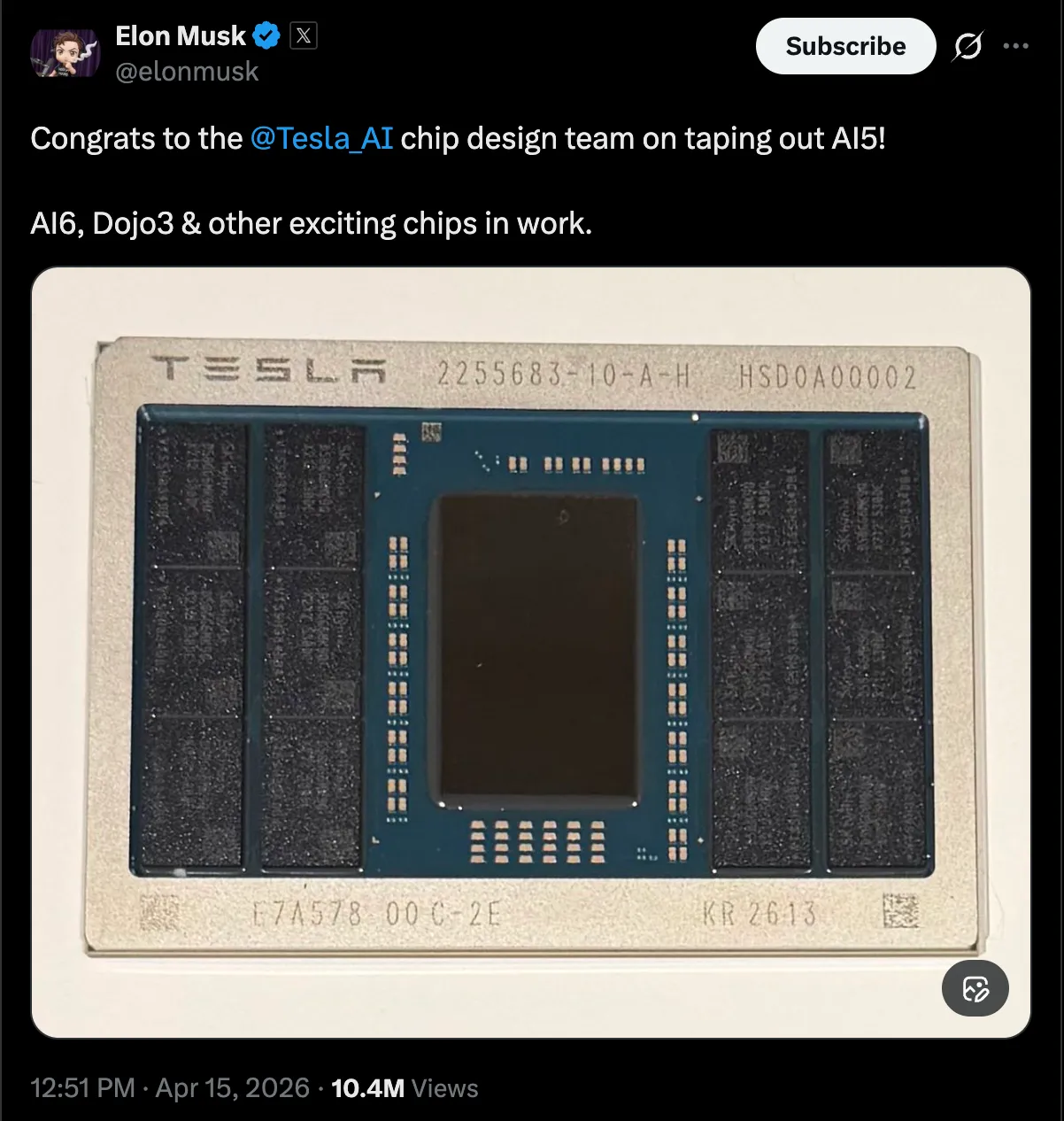 Tesla AI5 - Elon Musk