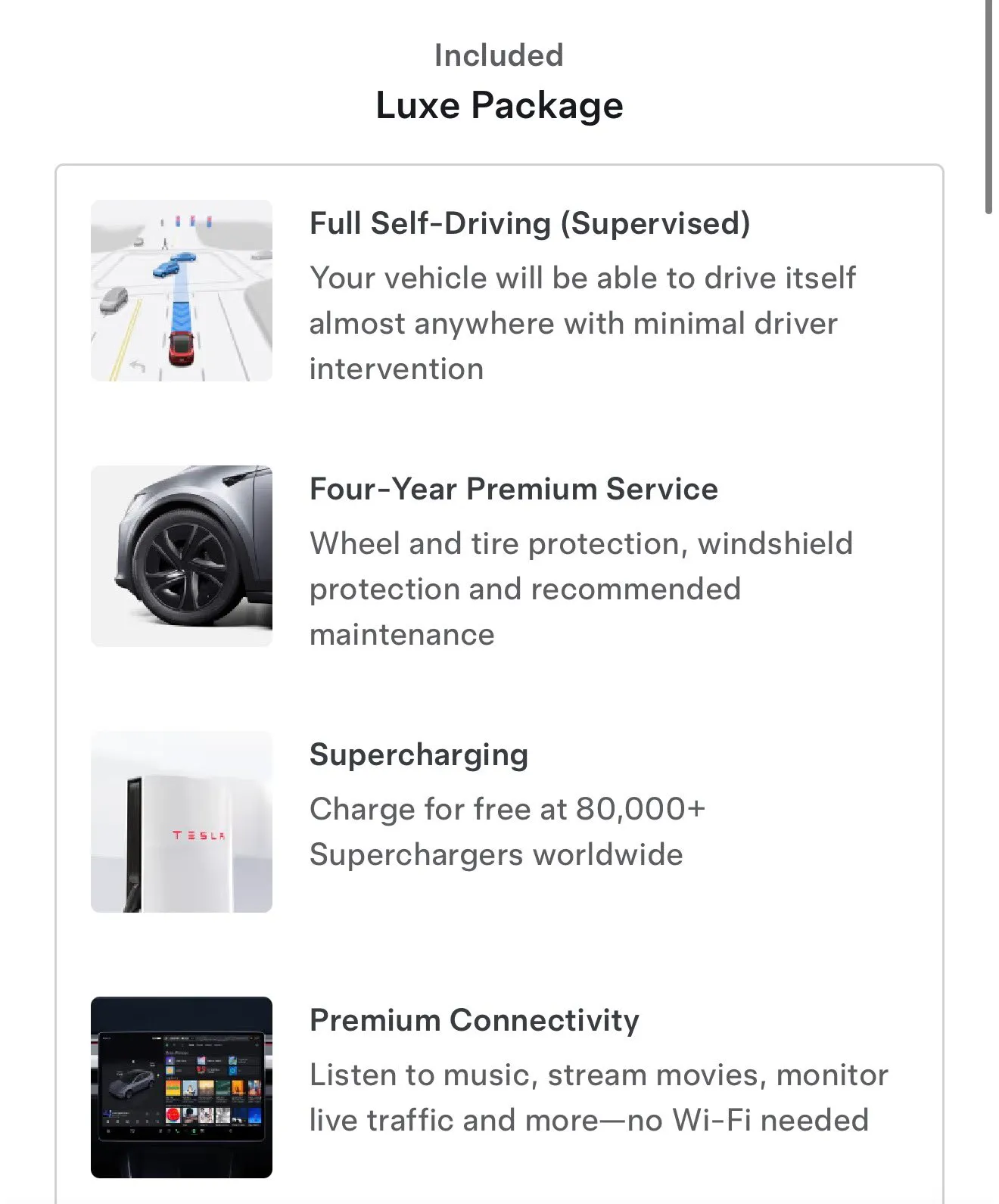 Tesla Luxe Package