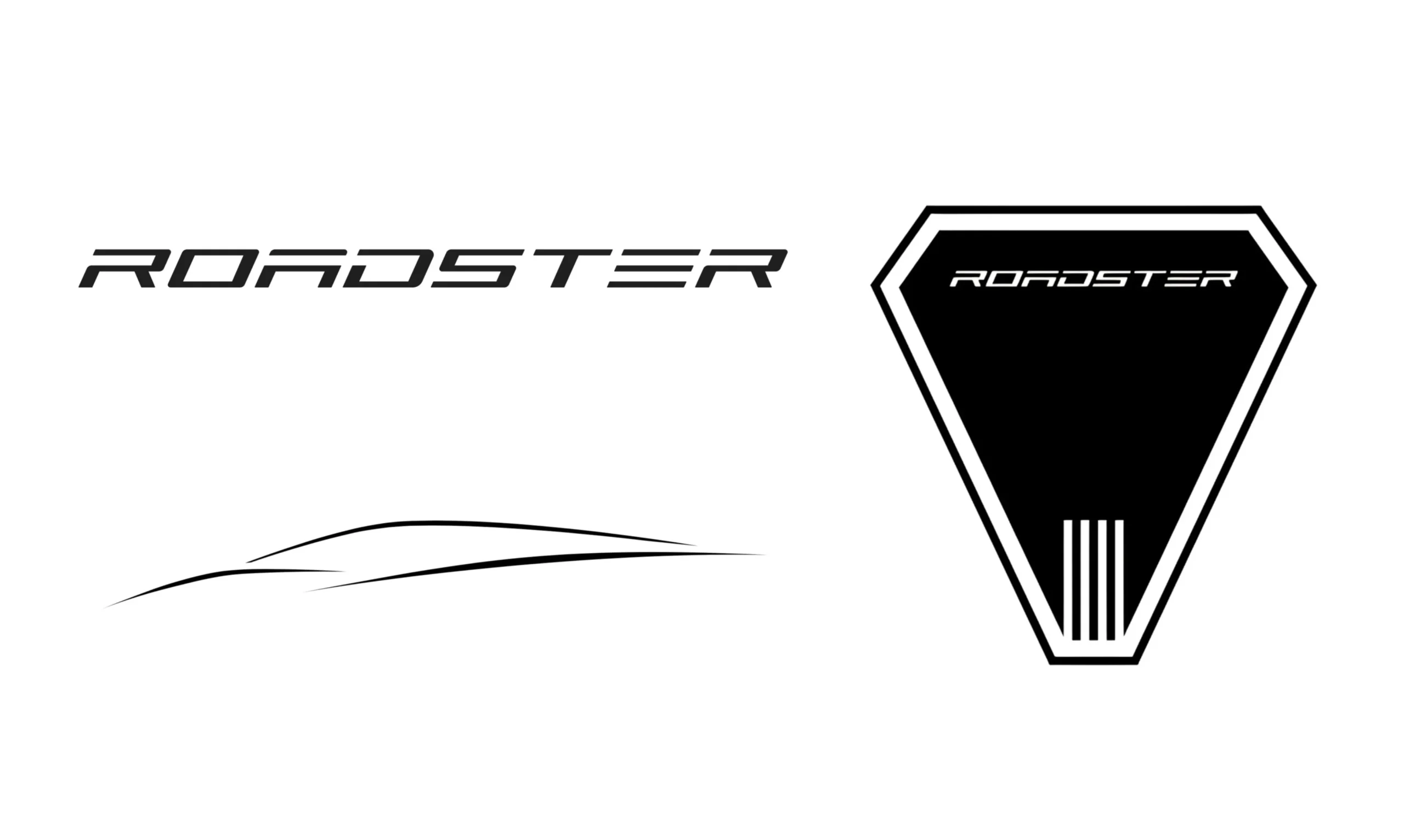 All three official next-gen Tesla Roadster logos/wordmarks