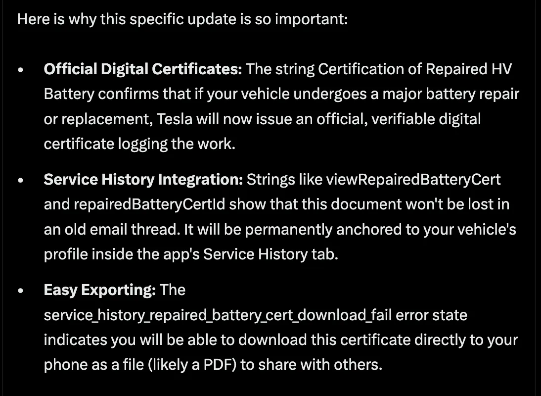 Official HV Battery Certifications - Tesla