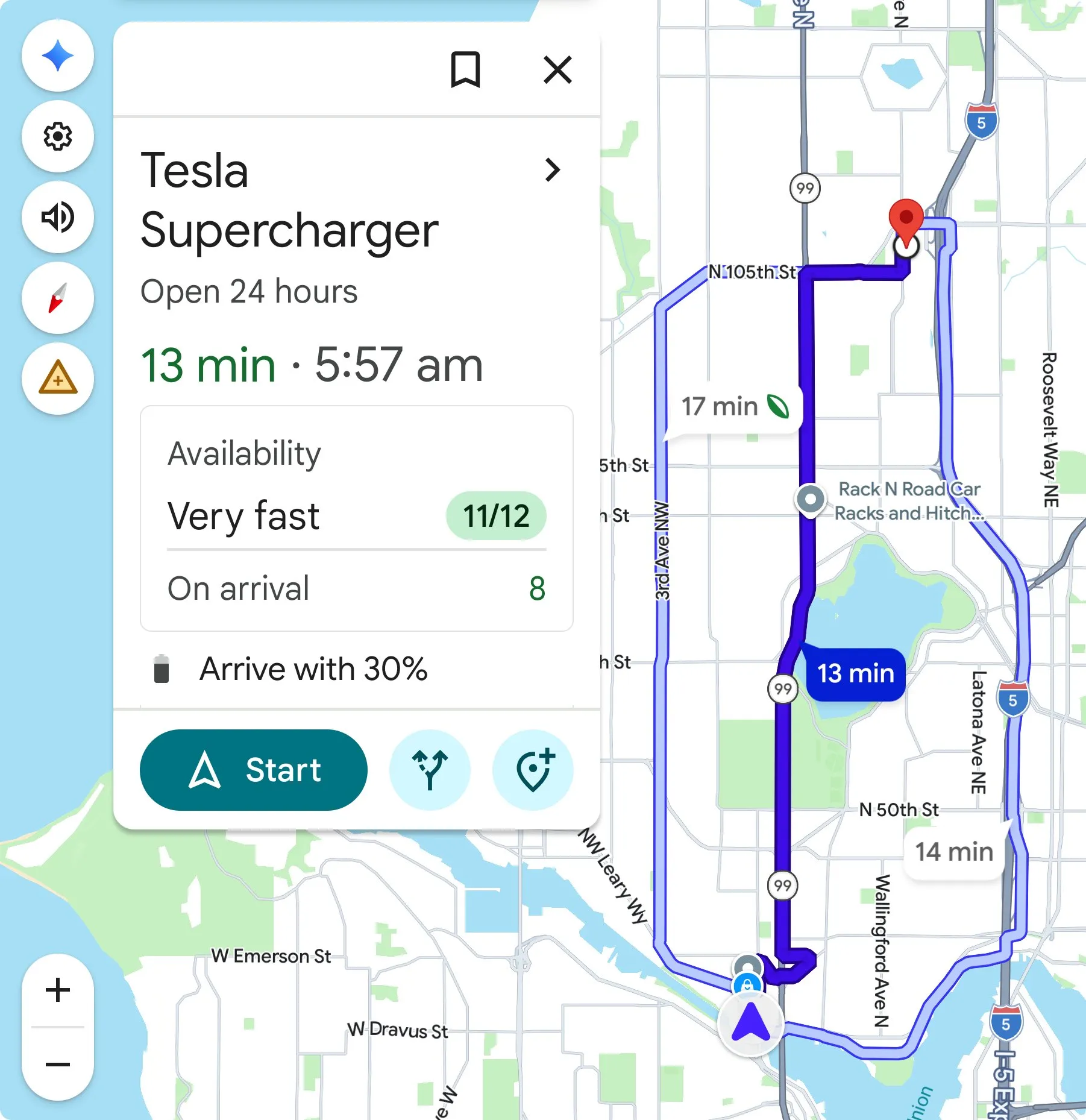 Forecasted stall availability - Tesla