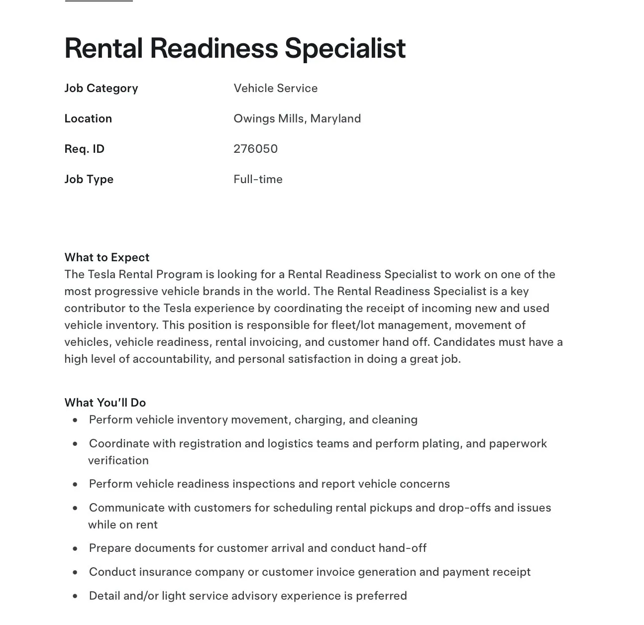 Rental Readiness Specialist