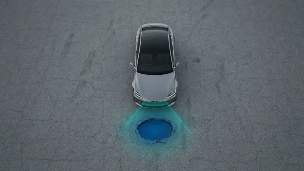 Tesla pothole detection