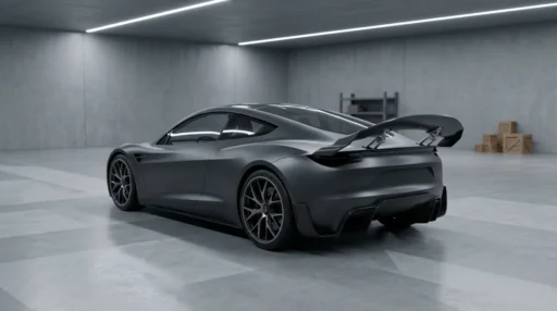 Rear Wing - Tesla Roadster Render