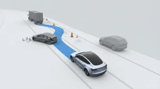 Tesla automatic collision evasion
