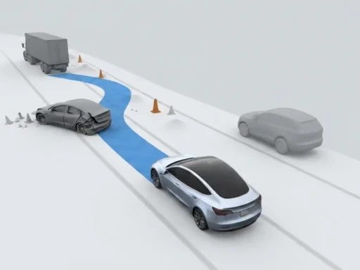 Tesla automatic collision evasion