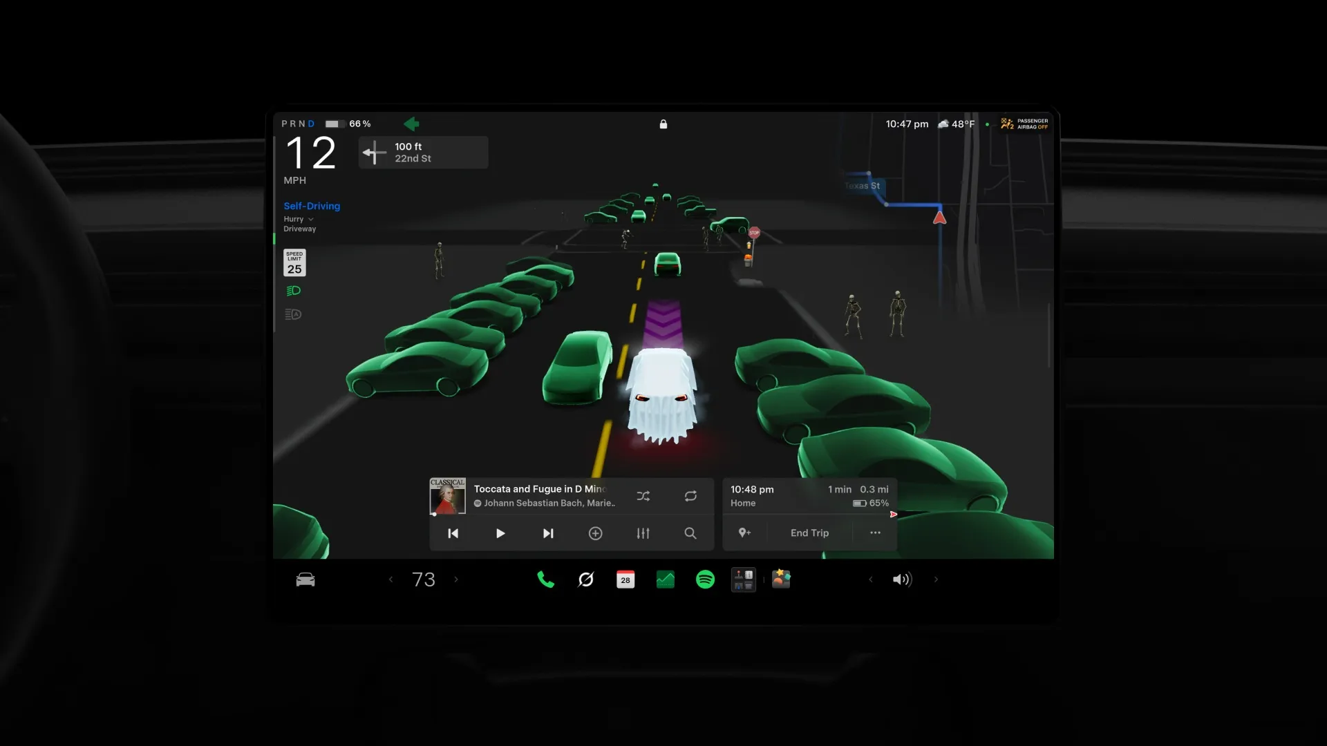 Driving visuals with FSD - Halloween Update 2026